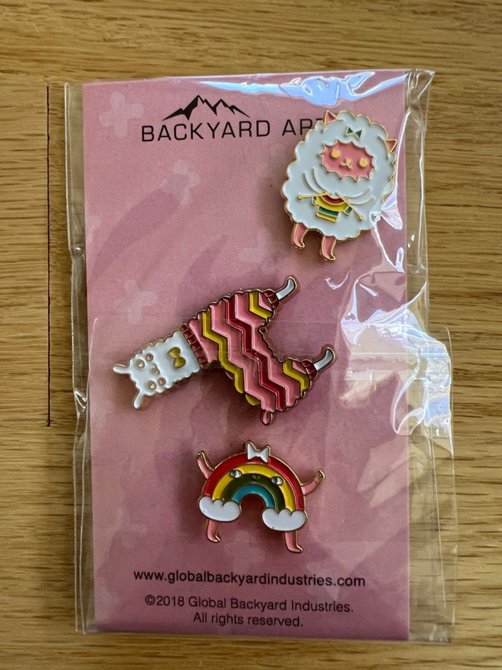 Enamel pins-rainbow, llama,sheep